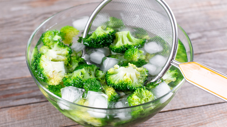 blanching broccoli ice bath
