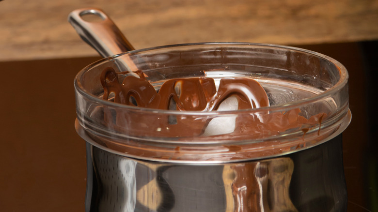 double boiler melting chocolate