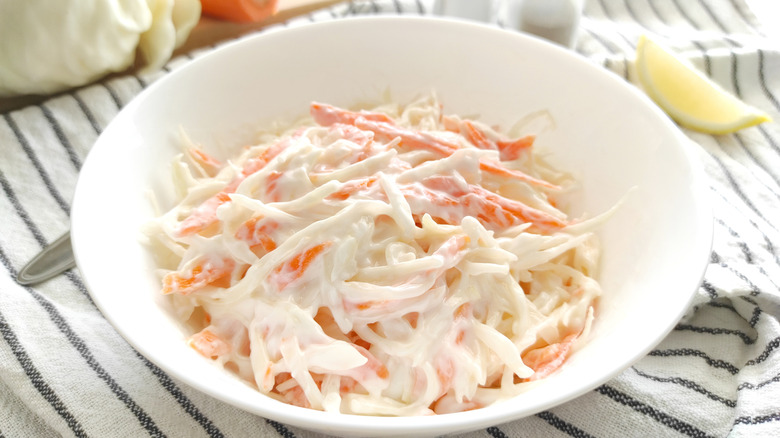 coleslaw with lots of dressing