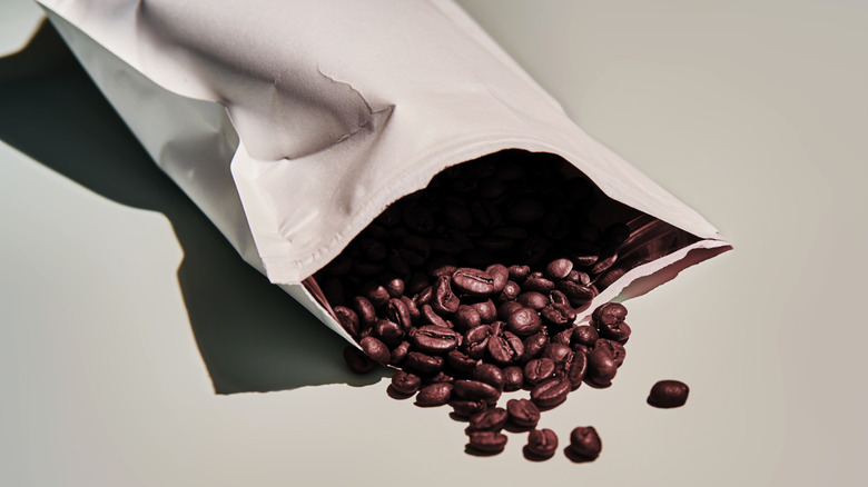 bag of coffee beans