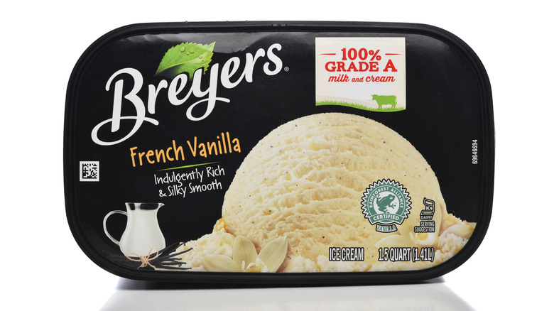 breyers ice cream half gallon top view