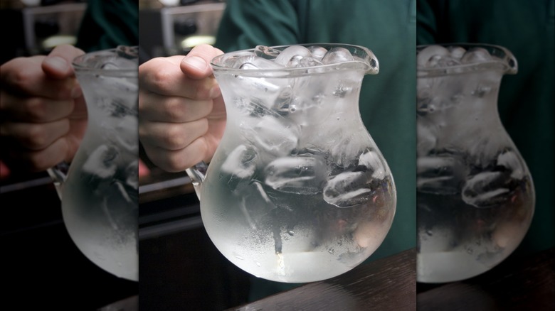 pitcher of ice water