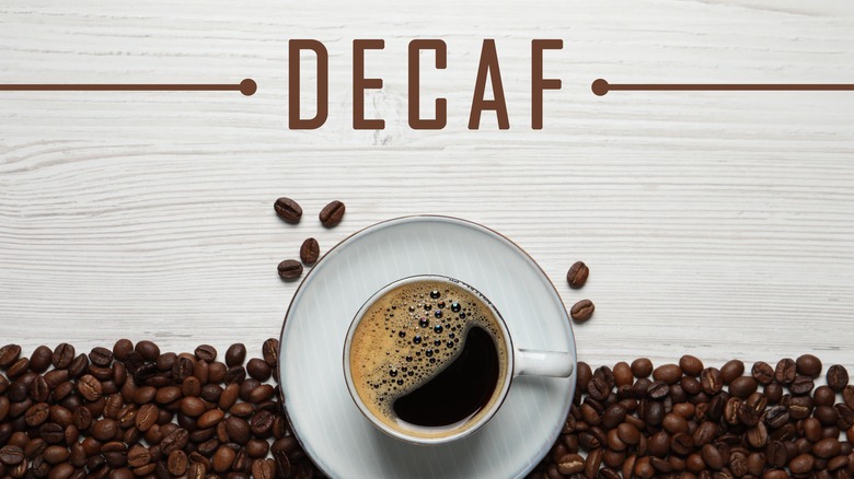 Cup of decaf coffee