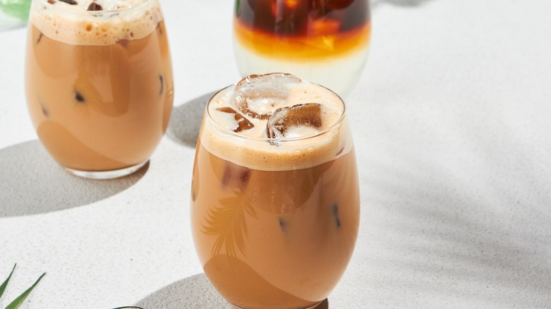 two glasses of iced espresso