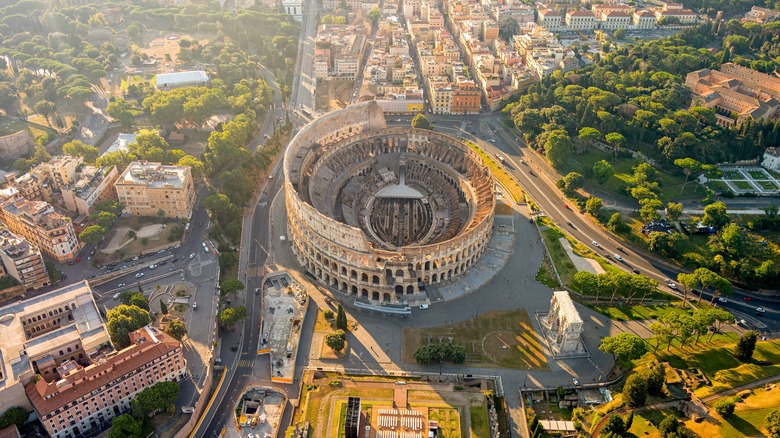 The coliseum of Rome, Italy