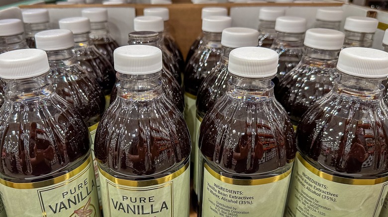 bottles of pure vanilla extract at Costco