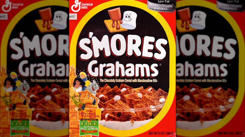 S'mores Grahams cereal boxes