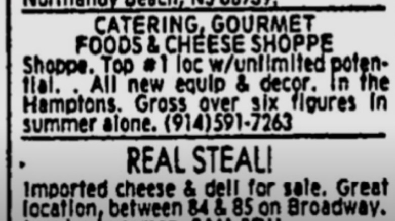Ad for Ina Garten's first store