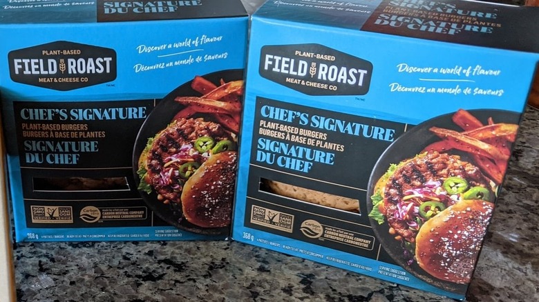 Field Roast Chef's Signature plant-based burgers