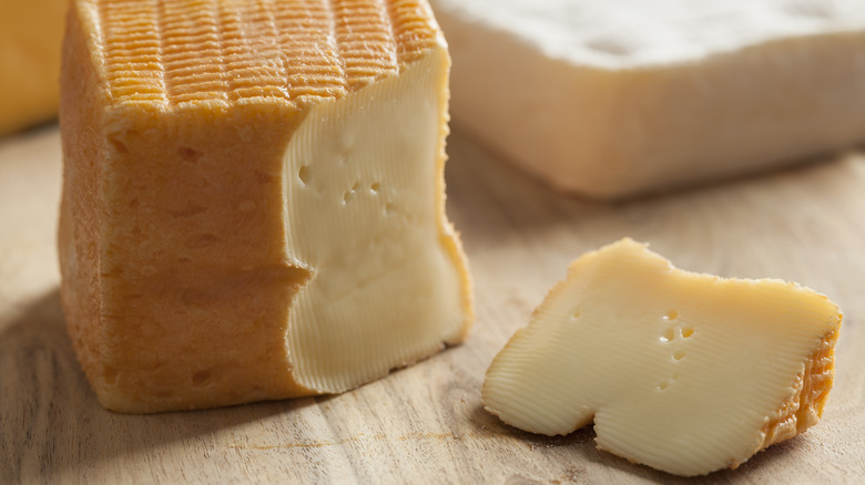 A block of Limburger cheese