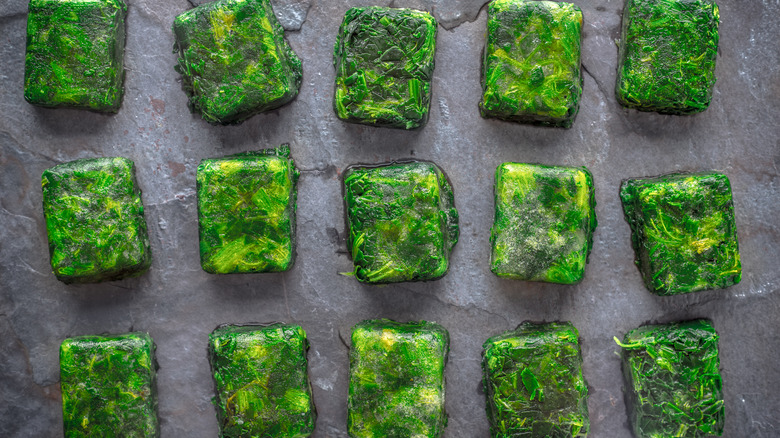 frozen spinach cubes