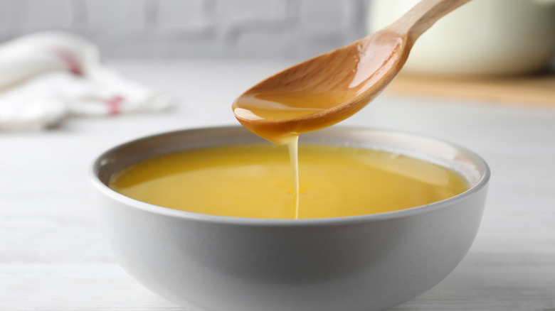 A dish of clarified butter