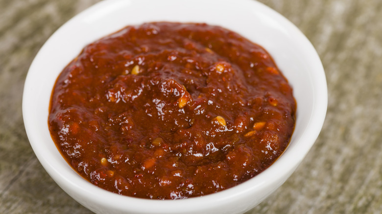 A dish of chili paste