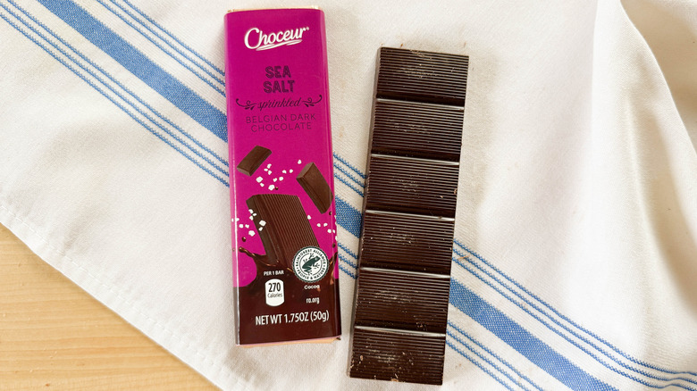 Choceur Sea Salt Sprinkled Belgian Dark Chocolate bar