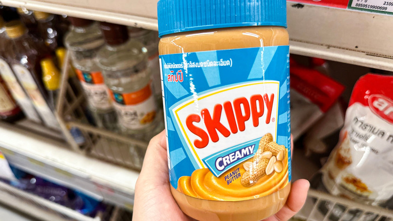 Skippy Peanut Butter is a fine spread that is full of smooth peanut flavor.