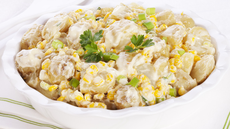 potato salad with corn