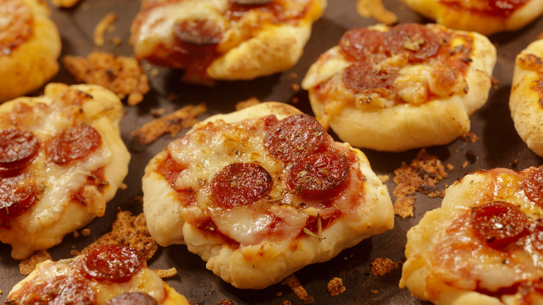 mini pepperoni pizzas