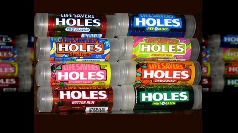 Tubs of Life Saver's holes