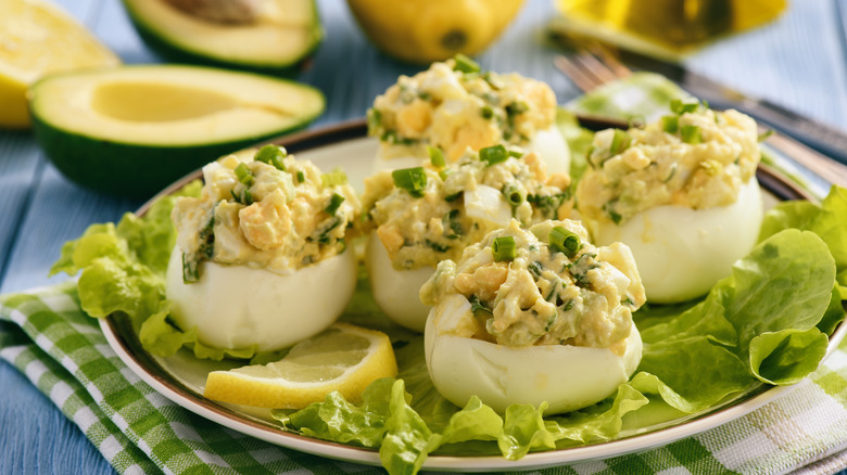 Deviled eggs made with avocado