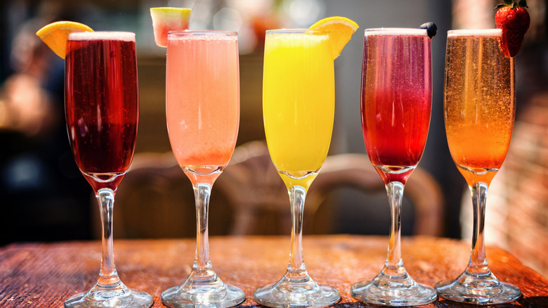 Colorful brunch cocktails