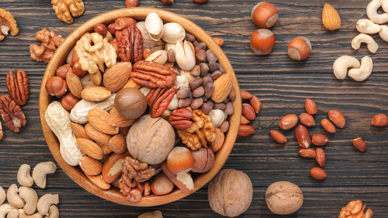 A bowl of assorted nuts