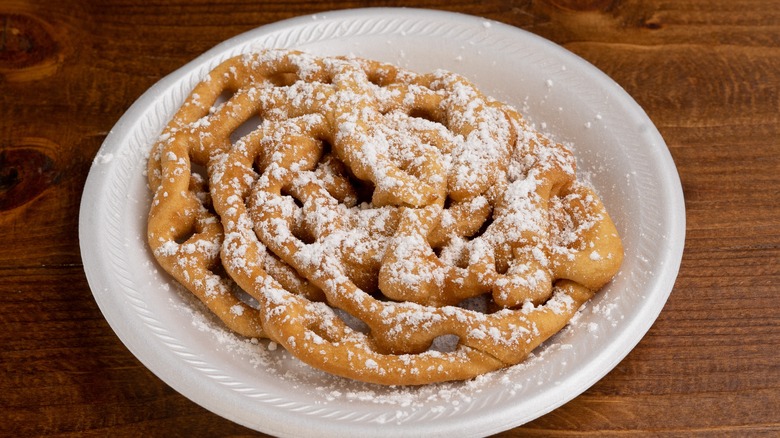 Funnel cake with powdered sugar