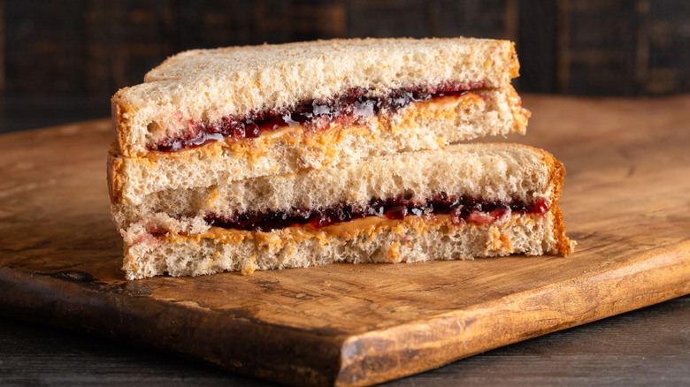 peanut butter and jelly sandwich