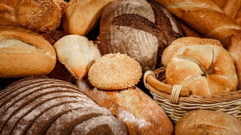 loaves of fresh baked bread