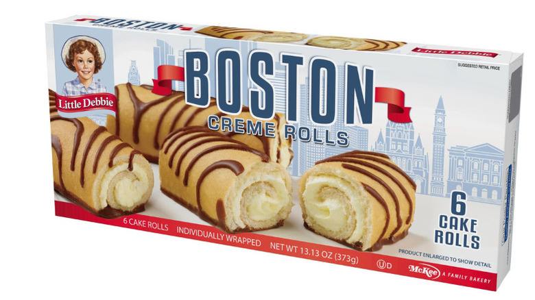 Package of Little Debbie Boston Creme Rolls