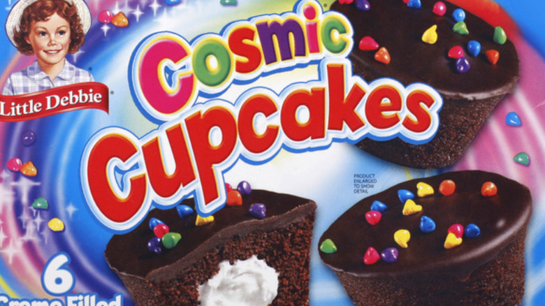 Package of Little Debbie Cosmic Cupcakes