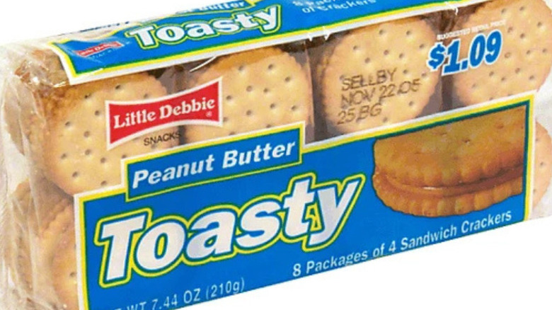 Package of Little Debbie Peanut Butter Toasty Crackers