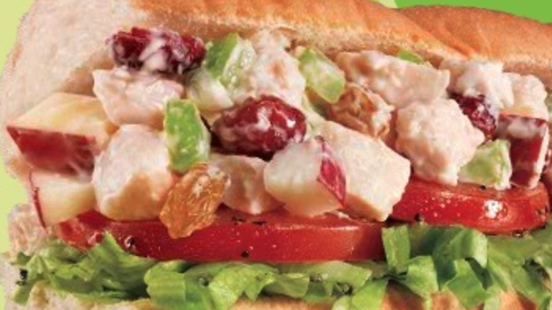 orchard chicken salad on sub bun