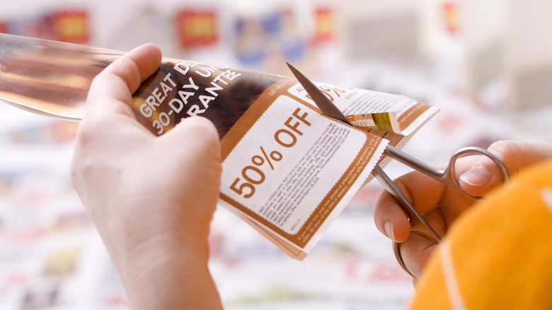 cutting out coupon