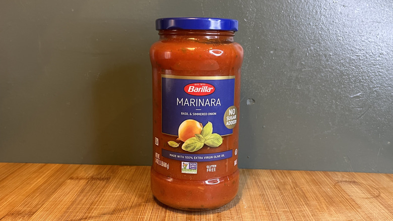 A jar of Barilla Pasta Sauce