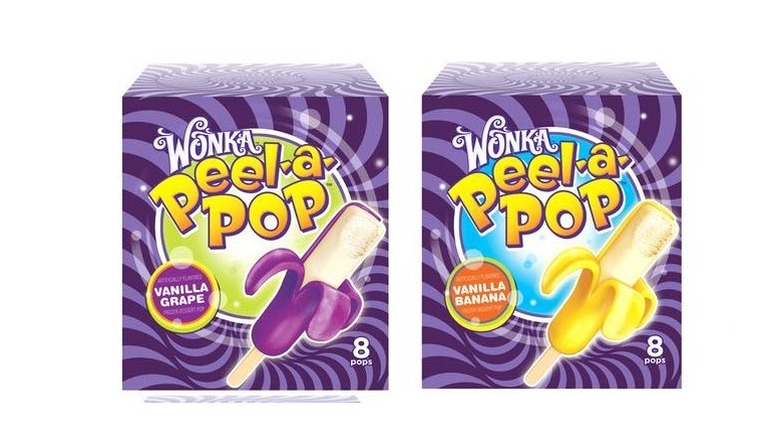 two boxes of Wonka's Peel-A-Pop candies