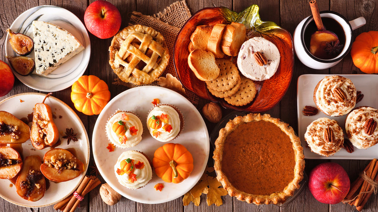 dessert table for Thanksgiving