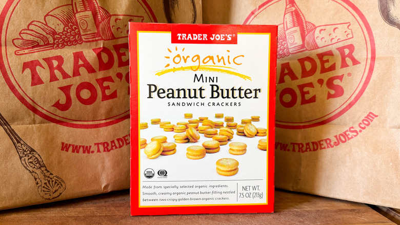 Trader Joe's mini peanut butter crackers in box