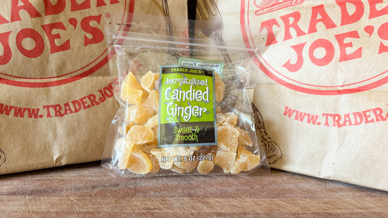 Trader Joe's candied ginger in packaging