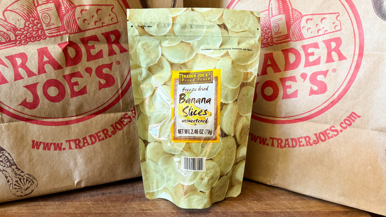 Trader Joe's freeze dried bananas in package