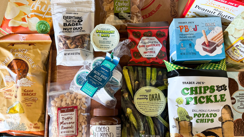 variety of Trader Joe's snacks