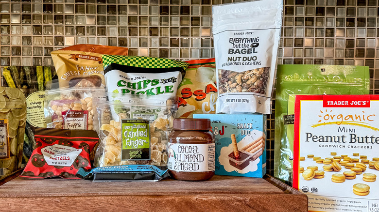 lots of Trader Joe's snacks