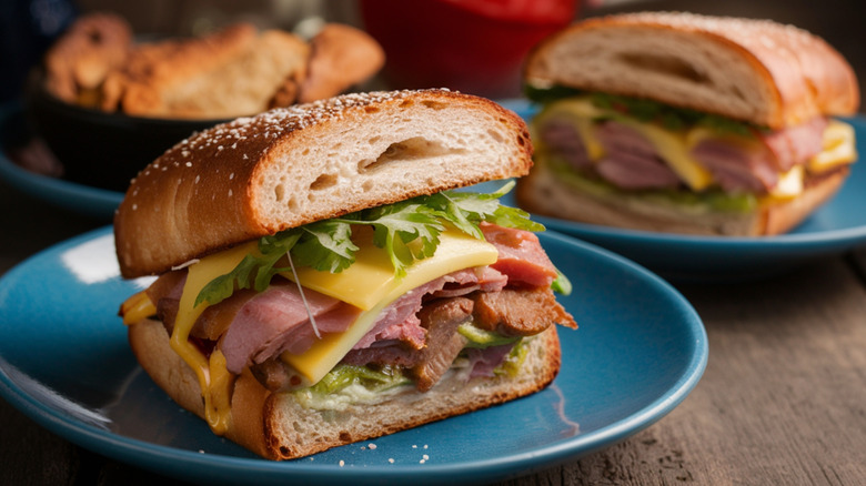 Cuban sandwiches using pan Cubano