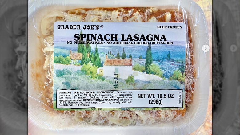 Trader Joe's Frozen Spinach Lasagna 