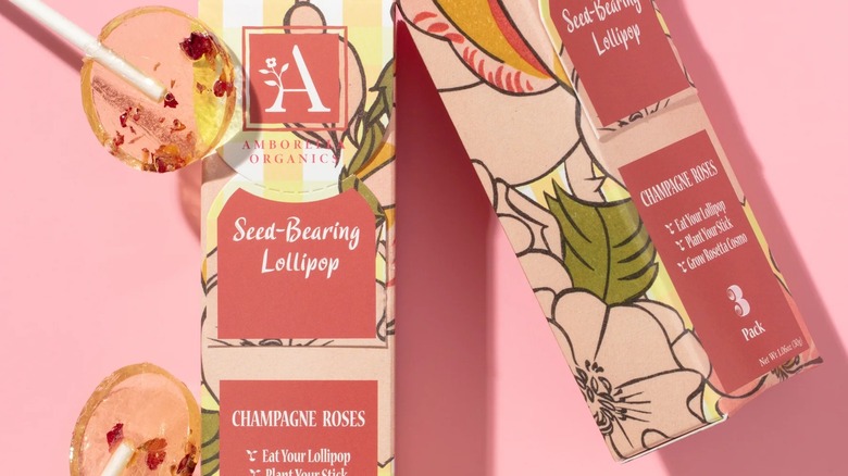 Two boxes of Amborella Champagne & Roses Lollipops