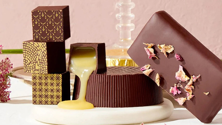 A selection of chocolates from Dandelion Chocolate's Love Notes collection