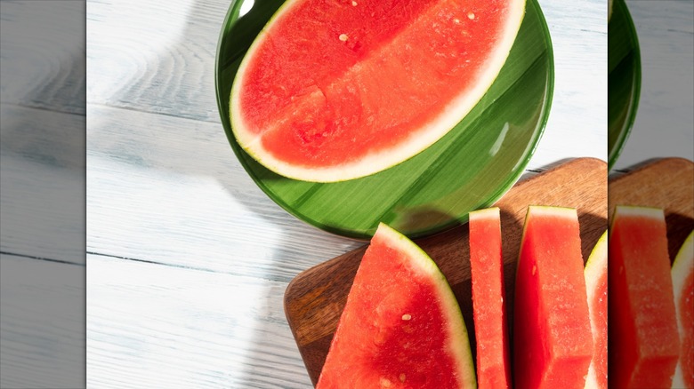 sliced seedless watermelon