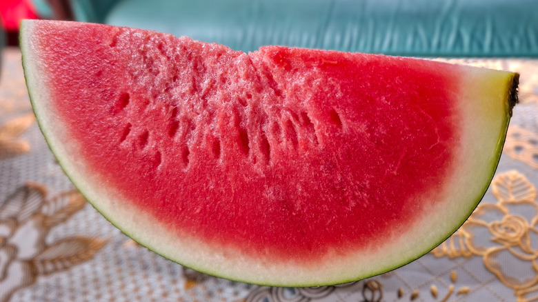 slice of seedless watermelon