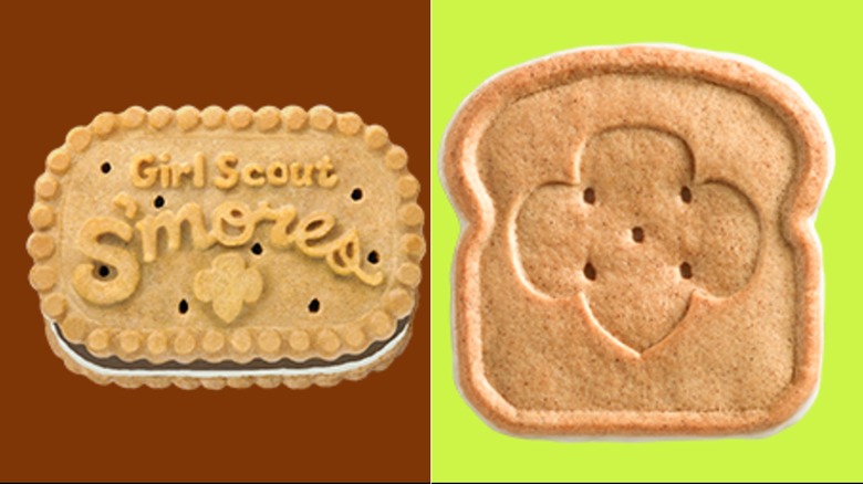 Girl Scouts S'mores and Toast-Yay! cookies side-by-side