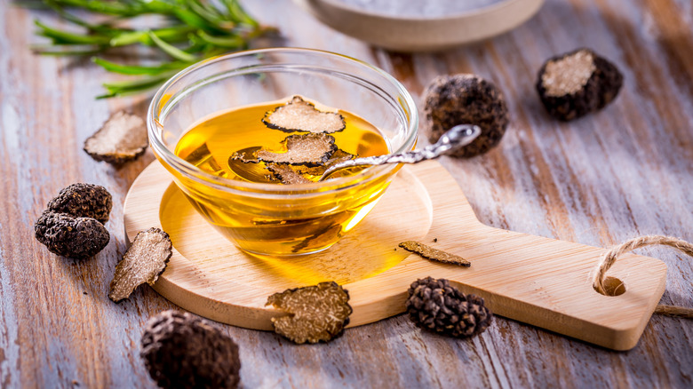 truffle oil with truffles