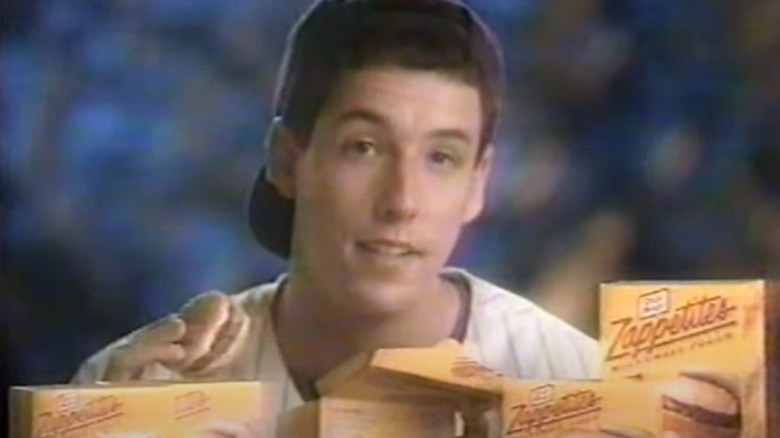 A video still of a young Adam Sandler advertising Zappetites